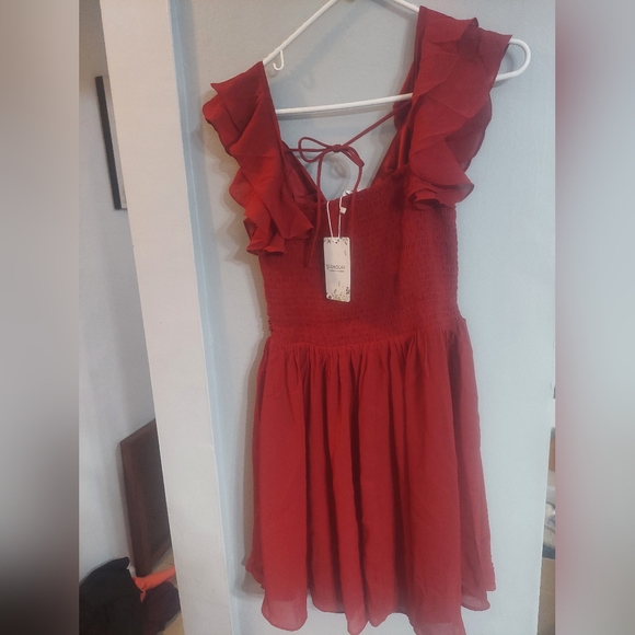 Surplus a-line mini dress size medium Burgundy - Picture 9 of 12